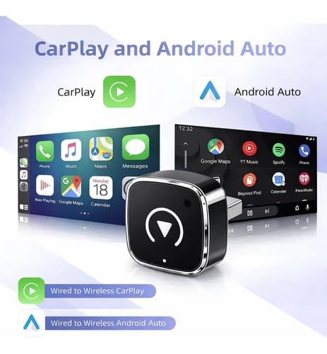 Adaptador Mini CarPlay & Android Auto Inalámbrico 2 en 1
