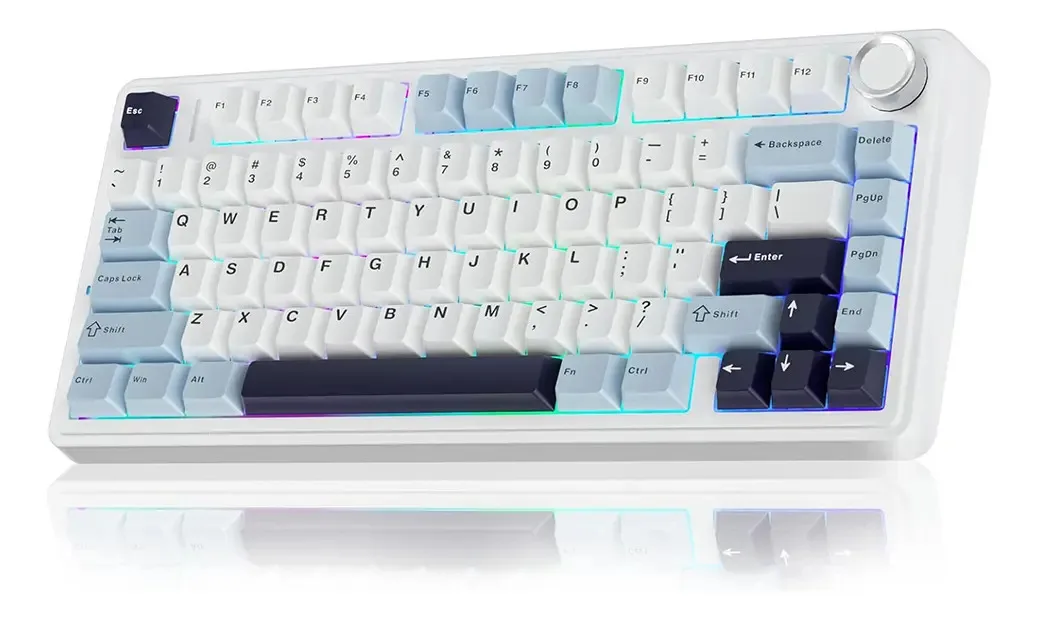 Aula F75 teclado mecánico inalámbrico 75% hot-swap, distribución en inglés