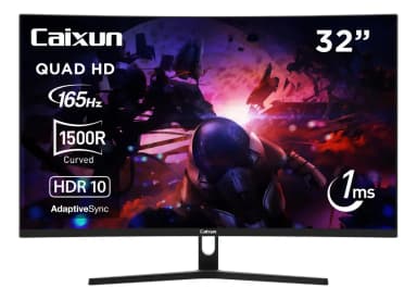 Monitor Gamer Curvo Caixun 32" QHD VA 1500R 165Hz HDMI DP USB 1ms C32C3Q