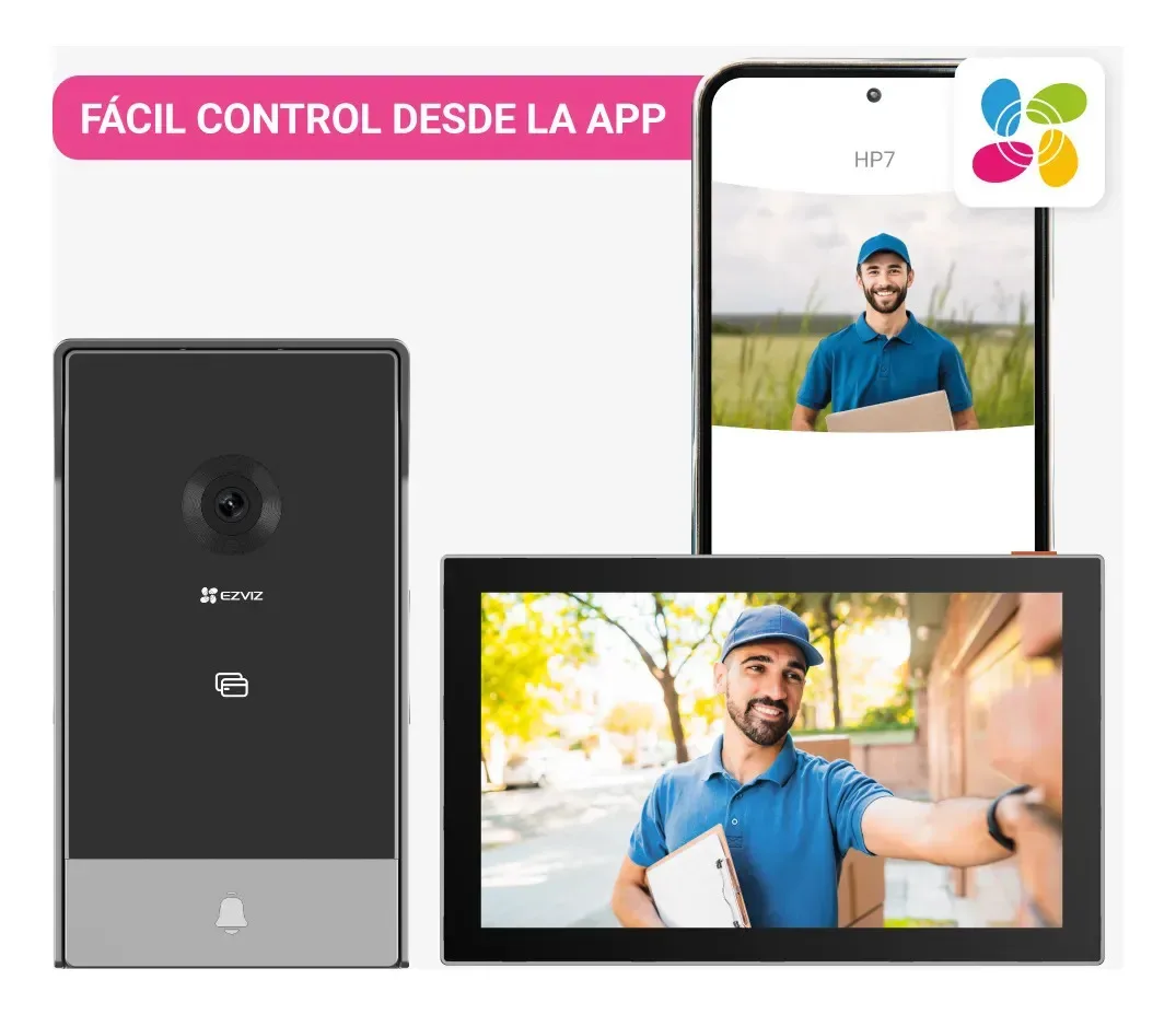 Video Portero Wifi Ezviz Smart Home Hp7 2k 3mp Doorphone Color Gris oscuro
