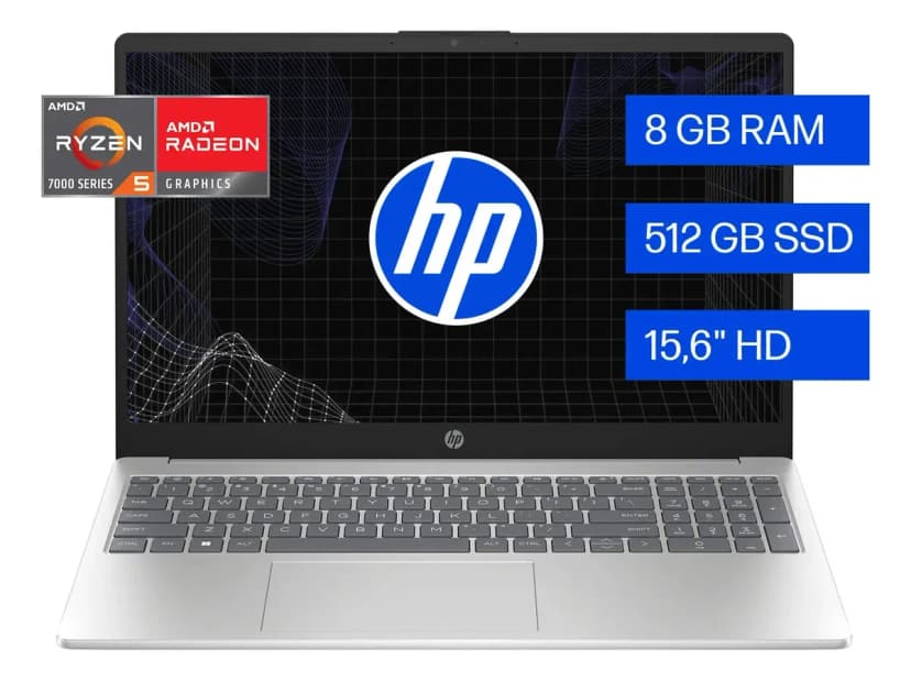 HP 15-fc0079la (Ryzen 5 7520U, 8 GB, 512 GB)