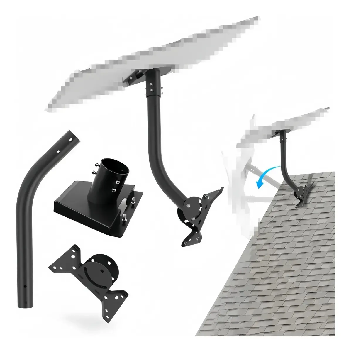 Soporte Antena Vida Buenas Starlink Gen 3 V3/V4 + Kit Instalación 29m Negra