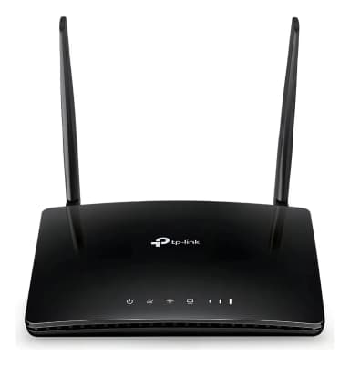 Router 4g Lte Chip Sim Wifi Lan Dual Band Ac750 Tplink Mr200 Color Negro